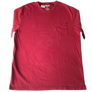 Duluth Trading Co. Men’s Short Sleeve T-shirt size L, Solid Red, Pocket Front